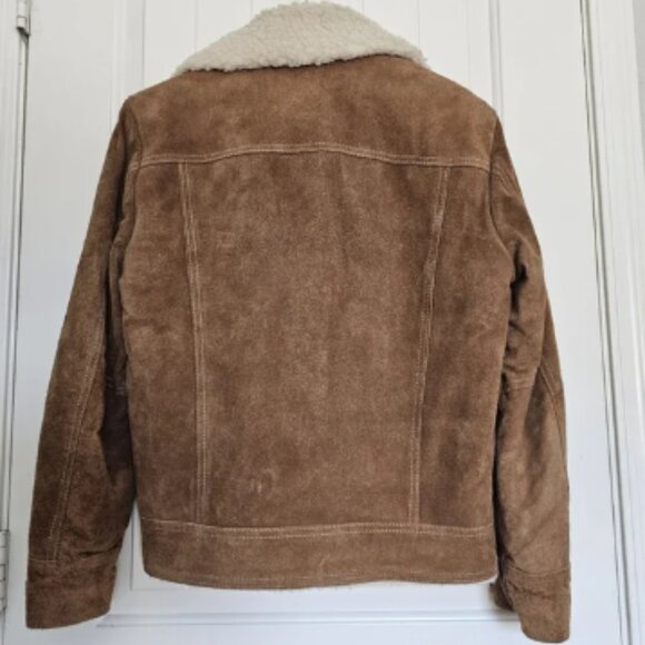 Vintage JCPenny 70s Suede Sherpa Jacket - Picture 2 of 5